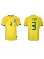 Brasilien Thiago Silva #3 Replika Hemmakläder VM 2022 Kortärmad